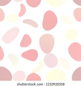 Light Red vector seamless cover with circles. Abstract illustration with colored bubbles in nature style. Design for textile, fabric, wallpapers.