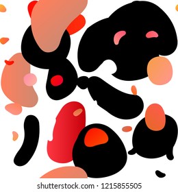 Light Red vector seamless cover with circles. Colorful illustration with blurred circles in nature style. Pattern for design of fabric, wallpapers.
