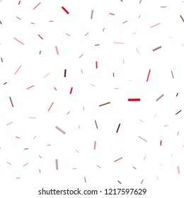 Light Red vector seamless cover with long lines. Shining colored illustration with narrow lines. The template can be used as a background.