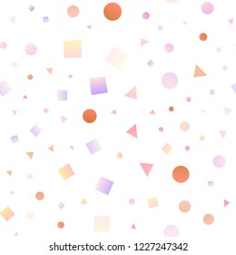 Light Red vector seamless cover in polygonal style with circles. Abstract gradient illustration with circles, triangles, cubes. Trendy design for wallpaper, fabric makers.