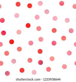 Light Red vector seamless cover with spots. Blurred bubbles on abstract background with colorful gradient. The pattern can be used for beautiful websites.