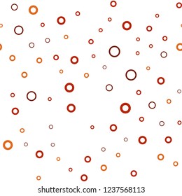Light Red vector seamless cover with spots. Blurred decorative design in abstract style with bubbles. Pattern for trendy fabric, wallpapers.