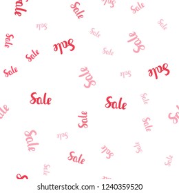 Light Red vector seamless cover with symbols of sales. Gradient illustration with discount signs on white backdrop. Backdrop for super sales on Black Friday.