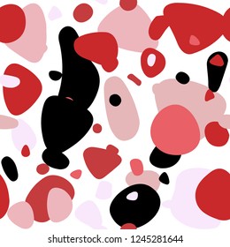 Light Red vector seamless cover with spots. Modern abstract illustration with colorful water drops. Texture for window blinds, curtains.