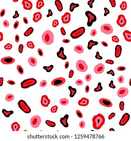 Light Red vector seamless cover with spots. Blurred decorative design in abstract style with bubbles. Pattern for design of window blinds, curtains.