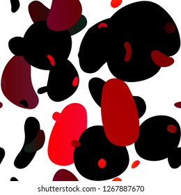 Light Red vector seamless cover with circles. Abstract illustration with colored bubbles in nature style. Design for textile, fabric, wallpapers.