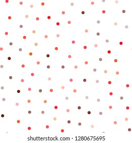 Light Red vector seamless cover with spots. Beautiful colored illustration with blurred circles in nature style. The pattern can be used for beautiful websites.