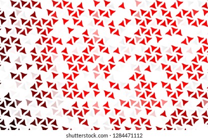 Light Red vector seamless cover in polygonal style. Glitter abstract illustration with triangular shapes. Pattern for design of window blinds, curtains.
