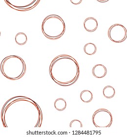 Light Red vector seamless cover with spots. Blurred bubbles on abstract background with colorful gradient. Design for wallpaper, fabric makers.