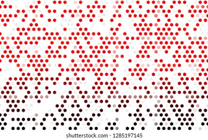 Light Red vector seamless cover with set of hexagons. Illustration of colored hexagons on white surface. Design for textile, fabric, wallpapers.
