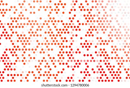 Light Red vector seamless cover with set of hexagons. Abstract illustration with colorful hexagons. Template for business cards, websites.
