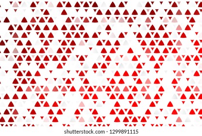 Light Red vector seamless cover in polygonal style. Decorative design in abstract style with triangles. Trendy design for wallpaper, fabric makers.