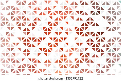 Light Red vector seamless cover in polygonal style. Illustration with set of colorful triangles. Template for business cards, websites.