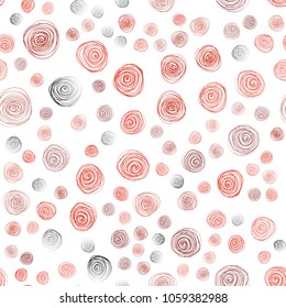 Light Red vector seamless doodle blurred background. Modern geometrical abstract illustration with flowers. Brand-new style for your business design.