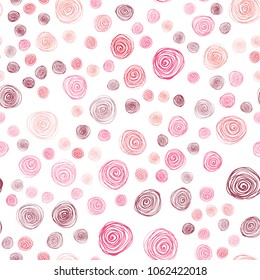 Light Red vector seamless doodle bright pattern. Blurred decorative design in Indian style with flowers. Completely new design for your business.