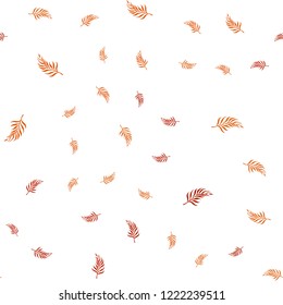 Light Red vector seamless elegant template with leaves. leaves on blurred abstract background with gradient. Pattern for trendy fabric, wallpapers.
