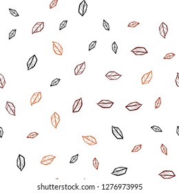 Light Red vector seamless elegant background with leaves. leaves on elegant natural pattern with gradient. Design for wallpaper, fabric makers.