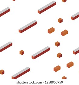 Light Red vector seamless, isometric background with rectangles. Beautiful illustration with rectangles and squares. Design for textile, fabric, wallpapers.