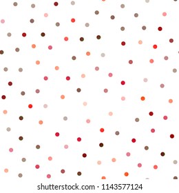 Light Red vector seamless layout with circle shapes. Blurred bubbles on abstract background with colorful gradient. The pattern can be used for aqua ad, booklets.