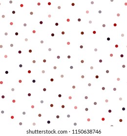 Light Red vector seamless layout with circle shapes. Beautiful colored illustration with blurred circles in nature style. Beautiful design for your business natural advert.