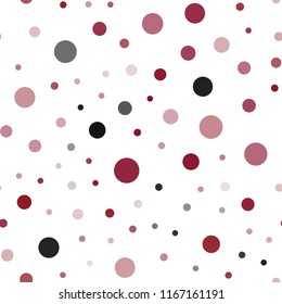 Light Red vector seamless layout with circle shapes. Modern abstract illustration with colorful water drops. Trendy design for wallpaper, fabric makers.