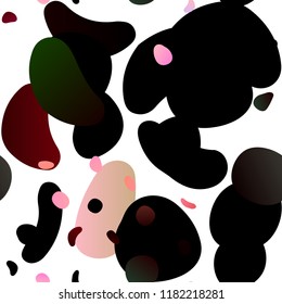 Light Red vector seamless layout with circle spots. Blurred bubbles on abstract backdrop with colorful gradient. Pattern for design of fabric, wallpapers.