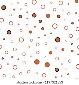Light Red vector seamless layout with circle shapes. Abstract illustration with colored bubbles in nature style. Pattern for design of window blinds, curtains.
