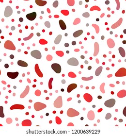 Light Red vector seamless layout with circle spots. Blurred bubbles on abstract backdrop with colorful gradient. Pattern for design of window blinds, curtains.