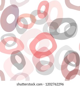 Light Red vector seamless layout with circle spots. Modern abstract illustration with colorful water drops. Trendy design for wallpaper, fabric makers.