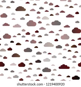 Light Red vector seamless layout with cloudscape. Illustration in abstract style with colorful clouds. Trendy design for wallpaper, fabric makers.