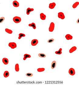 Light Red vector seamless layout with circle shapes. Beautiful colored illustration with blurred circles in nature style. Pattern for design of window blinds, curtains.