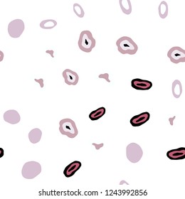Light Red vector seamless layout with circle shapes. Blurred decorative design in abstract style with bubbles. Pattern for design of fabric, wallpapers.