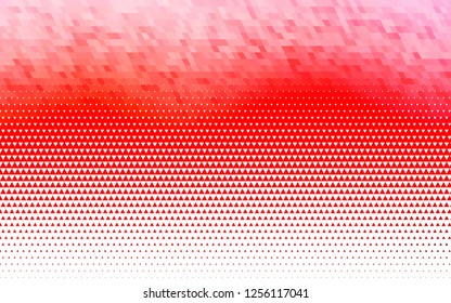 Light Red vector seamless layout with lines, triangles. Triangles on abstract background with colorful gradient. Template for business cards, websites.