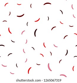 Light Red vector seamless layout with curved lines. A completely new colorful illustration in simple style. The best colorful design for your business.