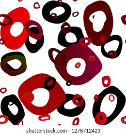 Light Red vector seamless layout with circle spots. Colorful illustration with blurred circles in nature style. Pattern for design of fabric, wallpapers.