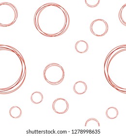 Light Red vector seamless layout with circle shapes. Blurred decorative design in abstract style with bubbles. Texture for window blinds, curtains.