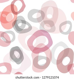 Light Red vector seamless layout with circle spots. Glitter abstract illustration with blurred drops of rain. Trendy design for wallpaper, fabric makers.