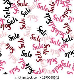 Light Red vector seamless layout with discount of 70, 90%. Gradient illustration with discount signs on white backdrop. Pattern for ads, posters, banners of sales.