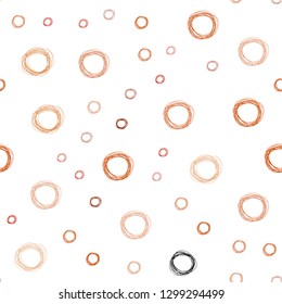Light Red vector seamless layout with circle shapes. Beautiful colored illustration with blurred circles in nature style. Pattern can be used for beautiful websites.