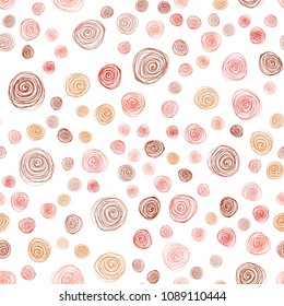 Light Red vector seamless natural abstract background. Blurred decorative design in Indian style with flowers. The textured pattern can be used for website.