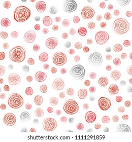 Light Red vector seamless natural abstract design. Blurred decorative design in Indian style with flowers. Hand painted design for web, wrapping, wallpaper.