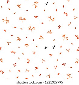 Light Red vector seamless natural pattern with leaves. Brand new colored illustration in blurry style with leaves. Template for business cards, websites.