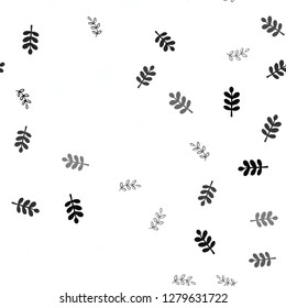 Light Red vector seamless natural background with leaves. A vague abstract illustration with leaves in doodles style. Pattern for trendy fabric, wallpapers.