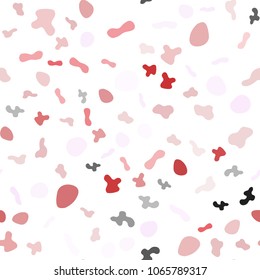 Light Red vector seamless pattern with curved circles. A vague circumflex abstract illustration with gradient. New composition for your brand book.