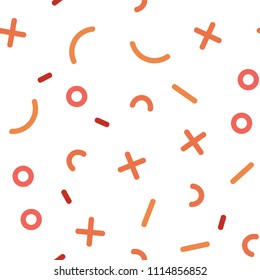 Light Red vector seamless pattern with abstract lines. Illustration with repetition of lines on white background. Template for business cards, websites.