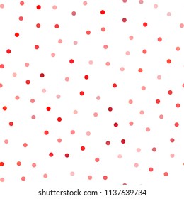 Light Red vector seamless pattern with spheres. Beautiful colored illustration with blurred circles in nature style. Completely new template for your brand book.