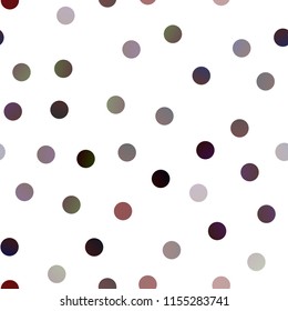 Light Red vector seamless pattern with spheres. Beautiful colored illustration with blurred circles in nature style. The pattern can be used for aqua ad, booklets.