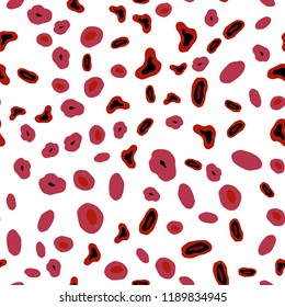 Light Red vector seamless pattern with spheres. Blurred decorative design in abstract style with bubbles. Pattern for design of window blinds, curtains.