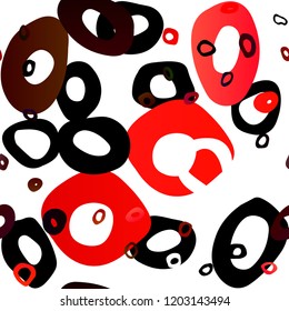 Light Red vector seamless pattern with spheres. Colorful illustration with blurred circles in nature style. Pattern for design of window blinds, curtains.