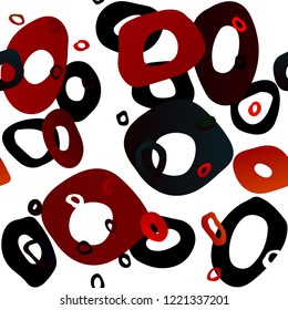 Light Red vector seamless pattern with spheres. Blurred decorative design in abstract style with bubbles. Pattern for design of window blinds, curtains.